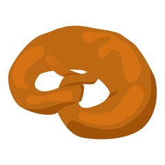Pretzel bakery icon. Isometric of pretzel bakery vector icon for web design isolated on white background