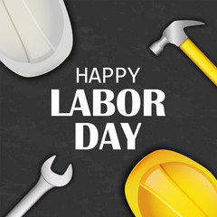 Happy labor day concept background. Realistic illustration of happy labor day vector concept background for web design