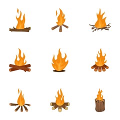 Brome grass icons set. Cartoon set of 9 brome grass vector icons for web isolated on white background