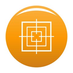 Square objective icon. Simple illustration of square objective vector icon for any design orange