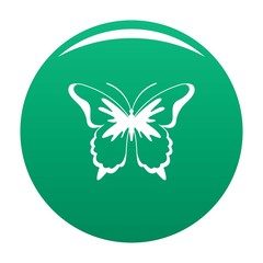 Insect butterfly icon. Simple illustration of insect butterfly vector icon for any design green