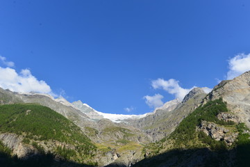 Fototapeta premium Weisshorngruppe - Bergmassiv in den Walliser Alpen