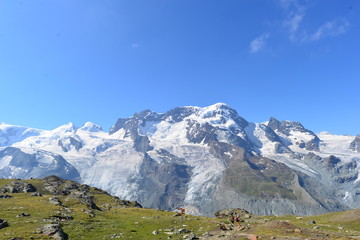 Gebirgsmassiv Monte Rosa in den Walliser Alpen 