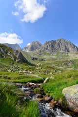 Fototapeta na wymiar Klein Furkahorn in den Urner Alpen Kanto Wallis und Uri 
