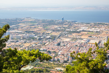 High angle amazing view of Izmir city