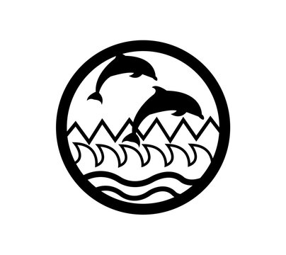 Ocean marine life emblem