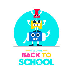 Back to school funny art supplies friends design