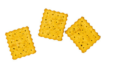 crackers or cookies on white