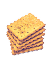 crackers or cookies on white