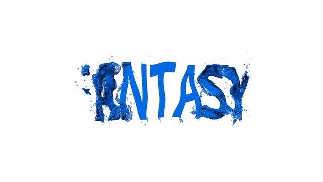 colorful logo animation word fantasy