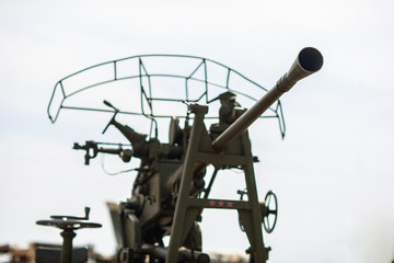 super heavy old anti-aircraft guns for design