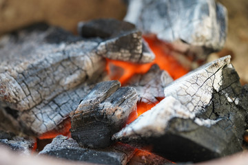 Charcoal Stove burning grill