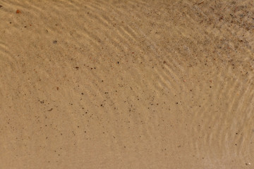 background. river / sea wave surf. yellow sand