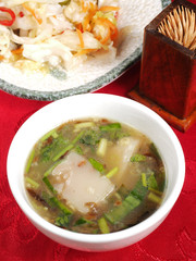 Taiwanese traditional cuisine - Radish cake soup