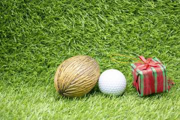 Naklejka premium Merry Christmas to golfer