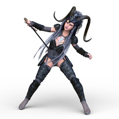 Obraz premium 戦う部族女性