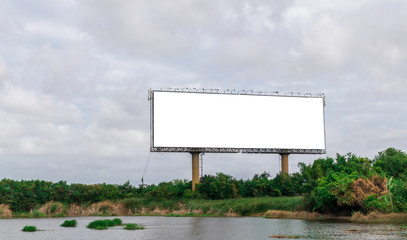 Blank white color billboard.