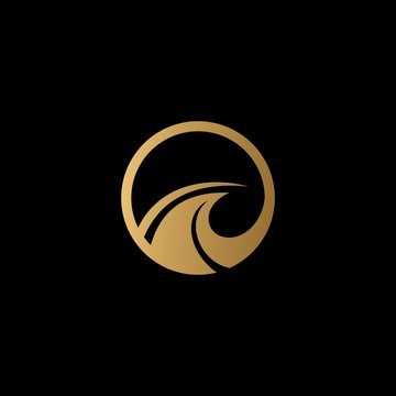 Gold Round Wave Logo