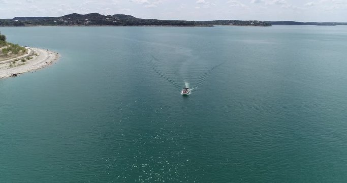 Aerial video of Canyon Lake in the city of Canyon Lake in Texas.