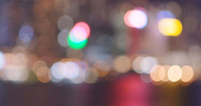 Blur of city view in the evening