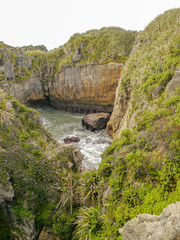Pancake rock in New Zealand