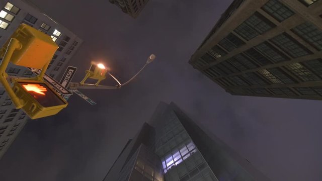 Timelapse shot in NYC right after heavy downpour, with dark moving clouds and rich texture and color.