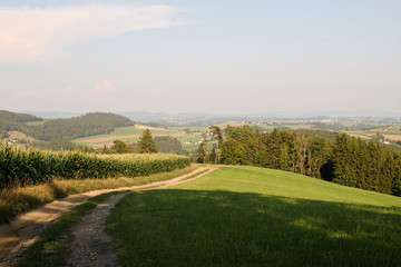 Fototapeta premium Blick ins Muehlviertel bei Niederkappel in Oberösterreich