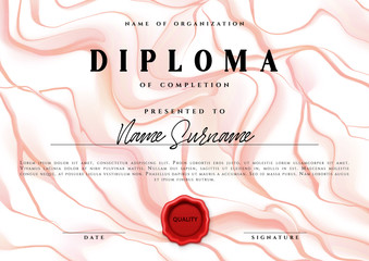 Template design of the certificate