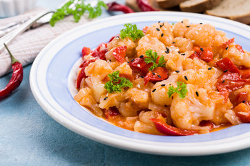 Stewed vegetables with sesame