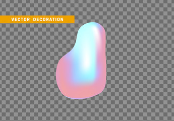 Shape liquid drops with colorful gradient
