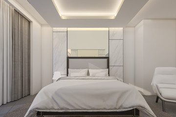 3d Rendering of Suite room ,The rooms are decorated with modern luxury