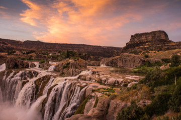 Sunset at Shoshone Falls