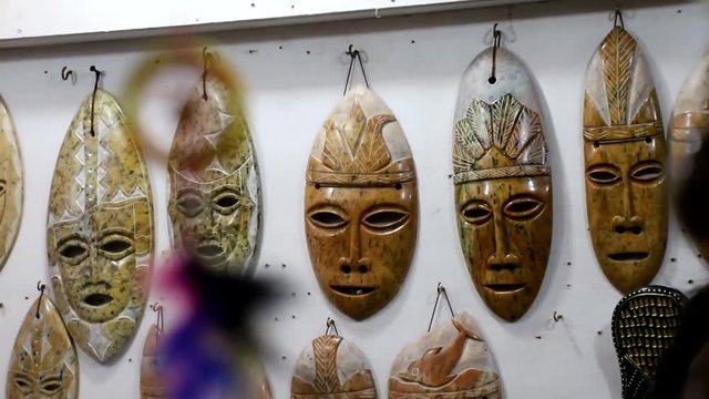 Suvenirs of Colombia in the city of Santa Marta, Colombia
