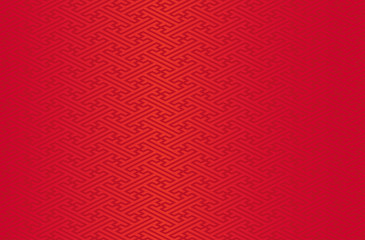 Japanese traditional geometric pattern vector red background
