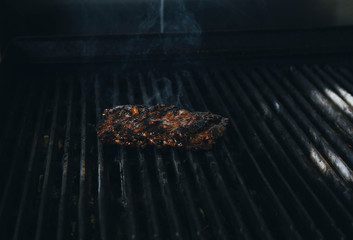 Overcooked Steak on Grill