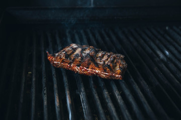 Overcooked Steak on Grill