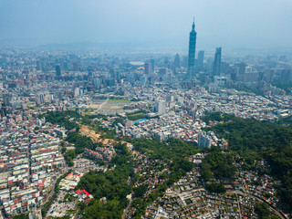  Aerial view of Taipei city