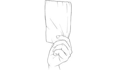 hand holding tissue paper vector