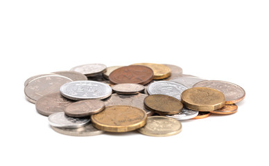 A Mix of Coins from Various Countries