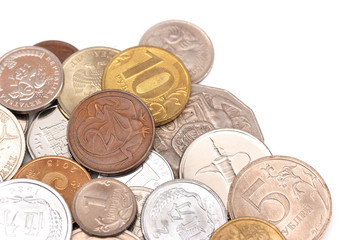 A Mix of Coins from Various Countries