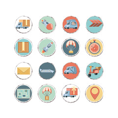 food delivery service set icons vector illustration design