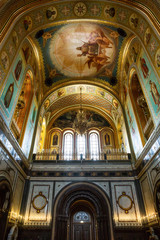 Interior in Cathedral of Christ the Savior in Moscow. Russia.