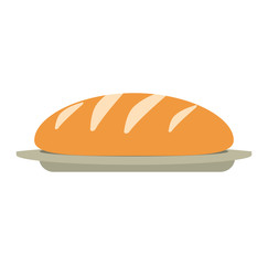 fresh bread isolated icon