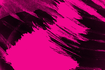 pink and black brush hand painted grunge background texture  - 218304515