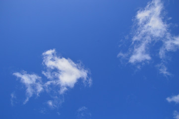 透き通るような青空に浮かぶ薄い雲