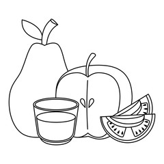 fresh fruits and tomatoes healthy food