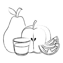 fresh fruits and tomatoes healthy food