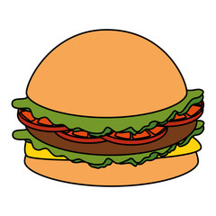 fresh and delicious burger