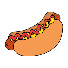 fresh and delicious hot dog