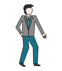 businessman elegant avatar character